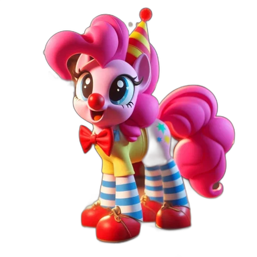 staff, animal, creature, 3d render, concept art, animated, pink, pony transparent PNG cut-out