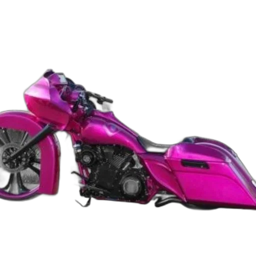 weapon, 3d render, custom, pink, motorcycle, black, accents, stands transparent PNG cut-out