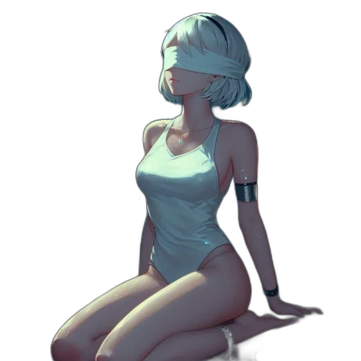 robot, dress, mask, face, concept art, cyberpunk, fantasy art, 3d render transparent PNG cut-out