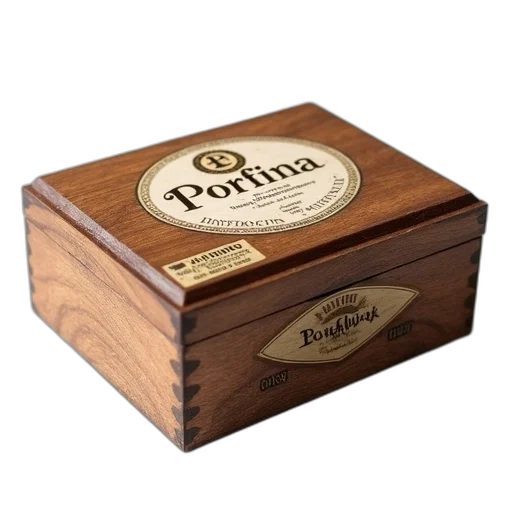 food, wooden, box, label, reads, porfinia, decorative, font transparent PNG cut-out