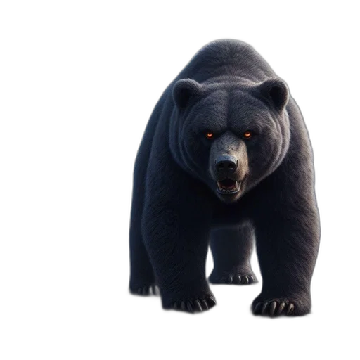 animal, creature, face, 3d render, concept art, photorealistic, powerful, bear transparent PNG cut-out