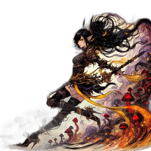 dragon, sword, weapon, fantasy art, concept art, comic book art, anime, fire transparent PNG cut-out