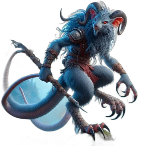 dragon, creature, staff, concept art, fantasy art, blue, mythical, being transparent PNG cut-out