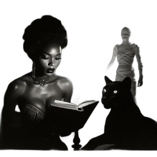 dress, concept art, fantasy art, comic book art, photorealistic, fire, monochrome, photo transparent PNG cut-out