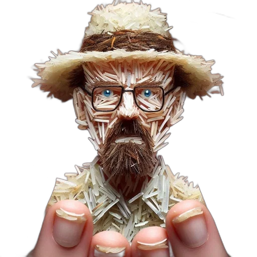face, mask, staff, hat, 3d render, photorealistic, concept art, fantasy art transparent PNG cut-out
