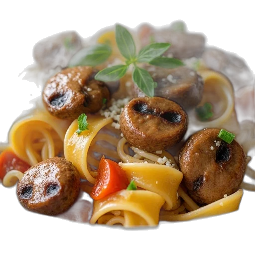 food, photorealistic, 3d render, pasta transparent PNG cut-out