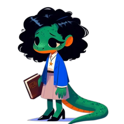 dragon, staff, creature, jacket, concept art, pixel art, fantasy art, cartoon transparent PNG cut-out
