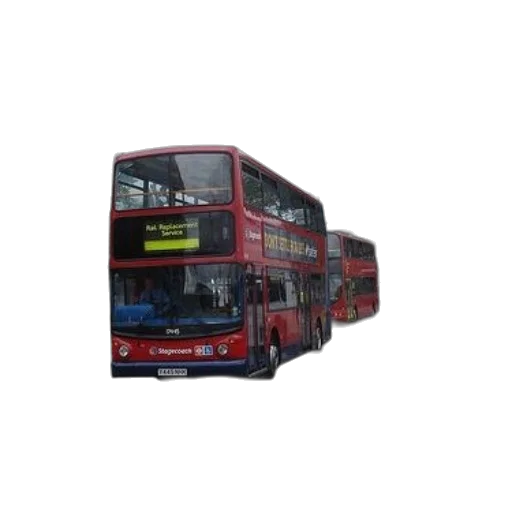 staff, 3d render, photorealistic, concept art, pixel art, red, double, decker transparent PNG cut-out