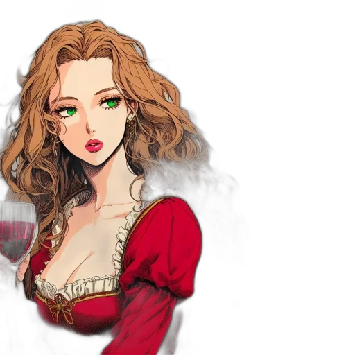dress, jewelry, fantasy art, pixel art transparent PNG cut-out