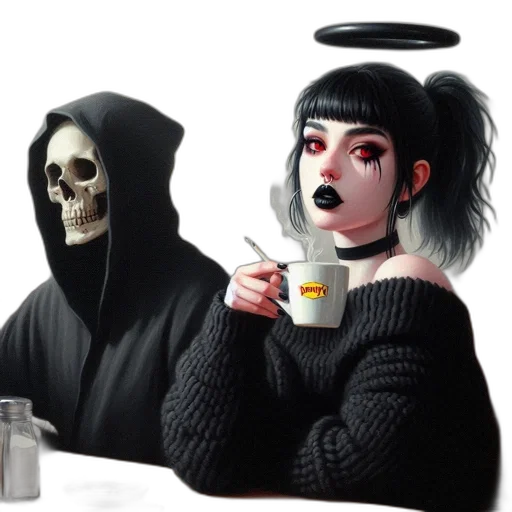 food, mask, face, concept art, fantasy art, pixel art, comic book art, neon lights transparent PNG cut-out