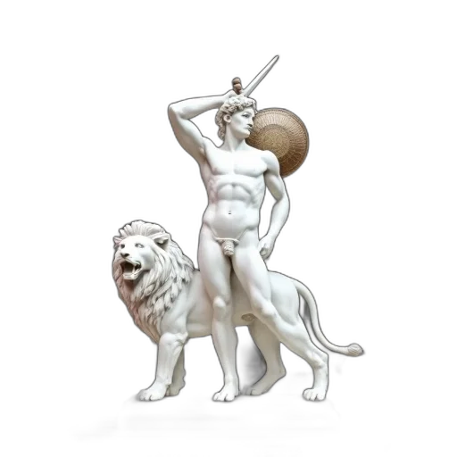 animal, staff, crown, creature, concept art, 3d render, fantasy art, photorealistic transparent PNG cut-out