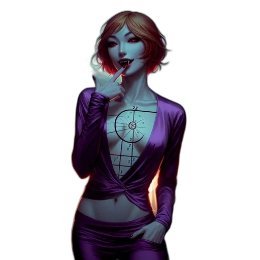 jacket, dress, comic book art, concept art, cyberpunk, pixel art, neon lights, blue transparent PNG cut-out