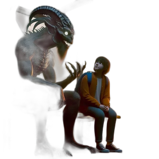 creature, mask, animal, robot, concept art, 3d render, fantasy art, pixel art transparent PNG cut-out