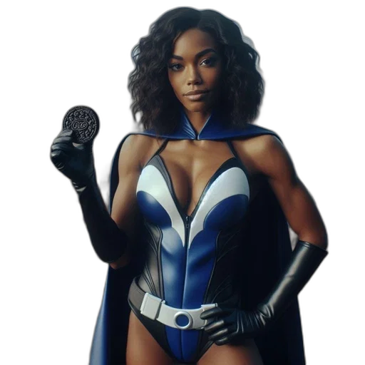 comic book art, concept art, fantasy art, cartoon, woman, superhero, costume, stands transparent PNG cut-out