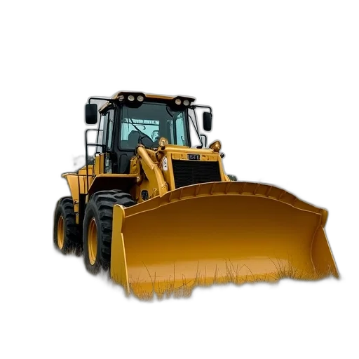 weapon, animal, car, robot, 3d render, photorealistic, yellow, bulldozer transparent PNG cut-out
