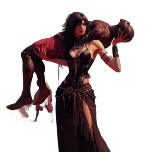 concept art, fantasy art, comic book art, fire, dark, red, desert, landscape transparent PNG cut-out