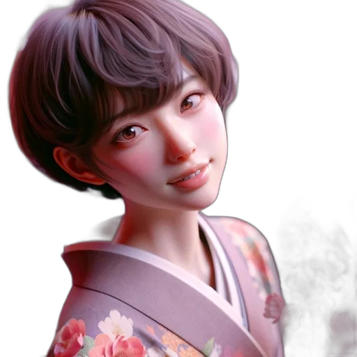 face, flower, dress, robot, photorealistic, oil painting, fantasy art, anime transparent PNG cut-out