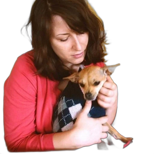staff, animal, woman, red transparent PNG cut-out