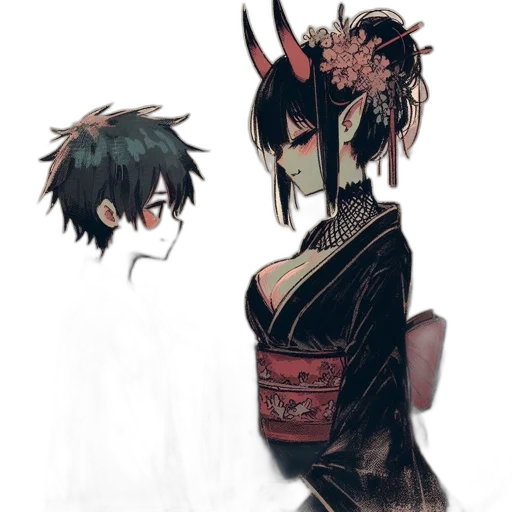 mask, creature, dress, staff, concept art, fantasy art, anime, watercolor transparent PNG cut-out