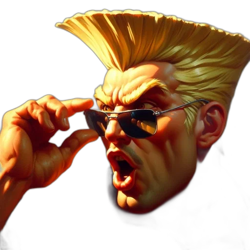 face, weapon, mask, comic book art, concept art, cyberpunk, photorealistic, golden transparent PNG cut-out