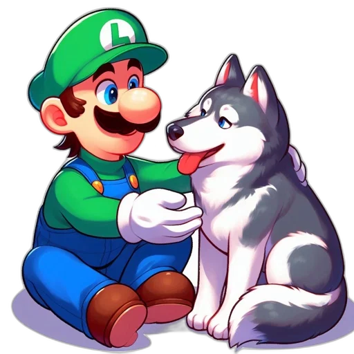 animal, pixel art, concept art, watercolor, cartoon, green, monochrome, two transparent PNG cut-out