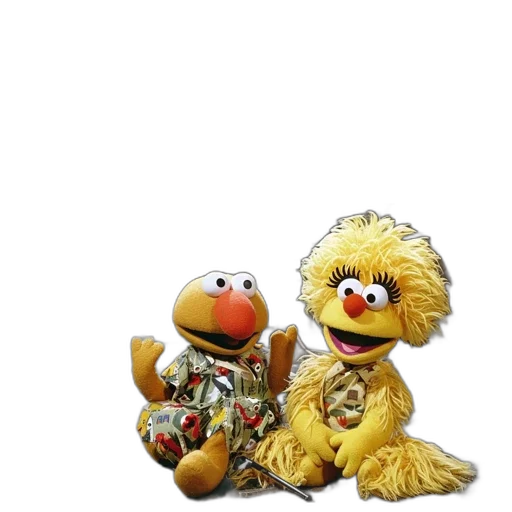 bert, big, bird, sesame, street, sit, amidst, scene transparent PNG cut-out