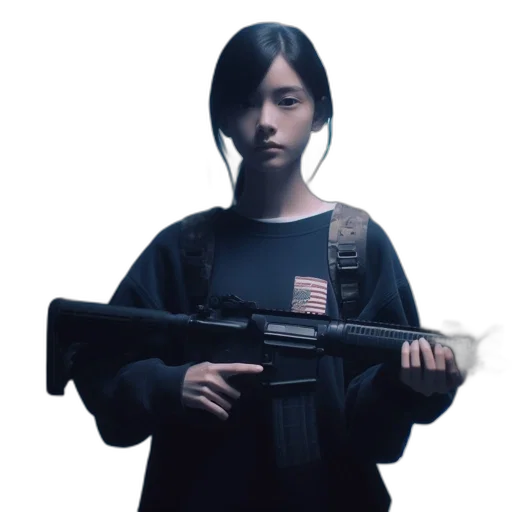 weapon, staff, jacket, sword, concept art, cyberpunk, photorealistic, 3d render transparent PNG cut-out
