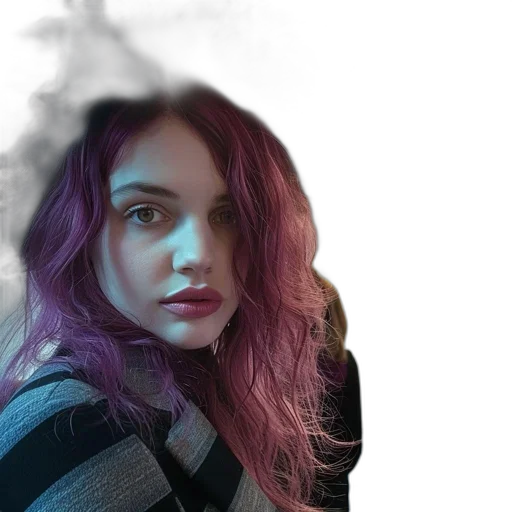 hair, face, jacket, dragon, photorealistic, fantasy art, vaporwave, anime transparent PNG cut-out