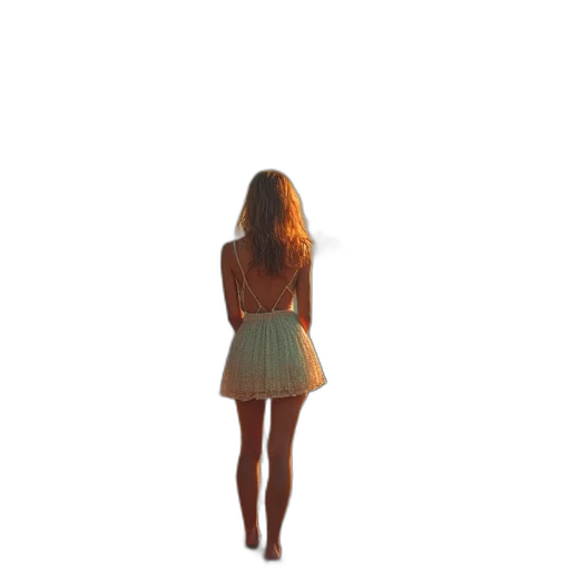 dress, hair, umbrella, jacket, 3d render, concept art, pixel art, photorealistic transparent PNG cut-out