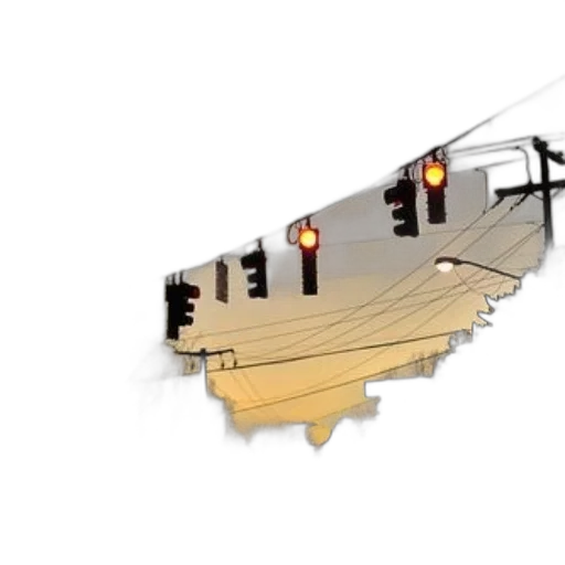 staff, furniture, 3d render, concept art, photorealistic, traffic, lights, hanging transparent PNG cut-out