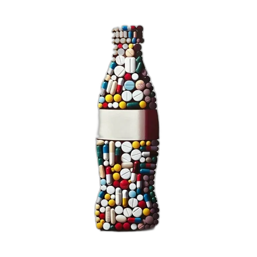 bottle, food, jacket, 3d render, pixel art, photorealistic, artwork, displays transparent PNG cut-out
