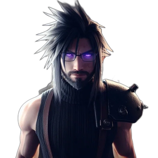 staff, hair, mask, weapon, fantasy art, cyberpunk, concept art, anime transparent PNG cut-out