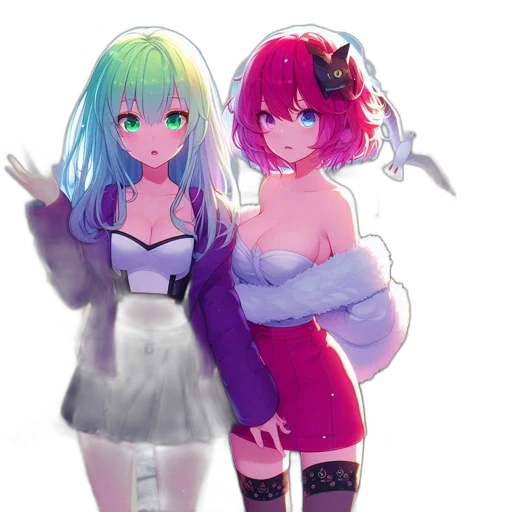 dress, concept art, anime, vaporwave, pixel art, neon lights, outer space, pastel transparent PNG cut-out