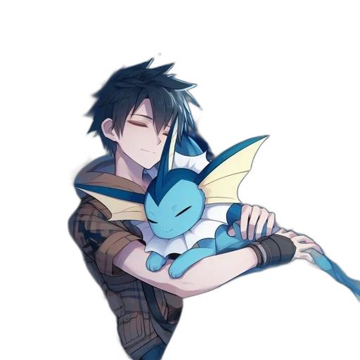 dragon, staff, sword, weapon, pixel art, anime, fantasy art, concept art transparent PNG cut-out
