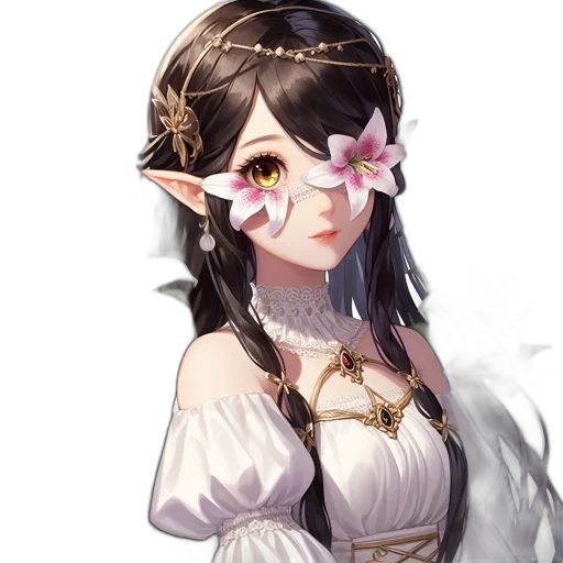 mask, staff, face, crown, fantasy art, concept art, anime, pixel art transparent PNG cut-out