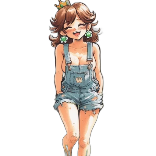 dress, crown, staff, hat, watercolor, pixel art, cartoon, concept art transparent PNG cut-out