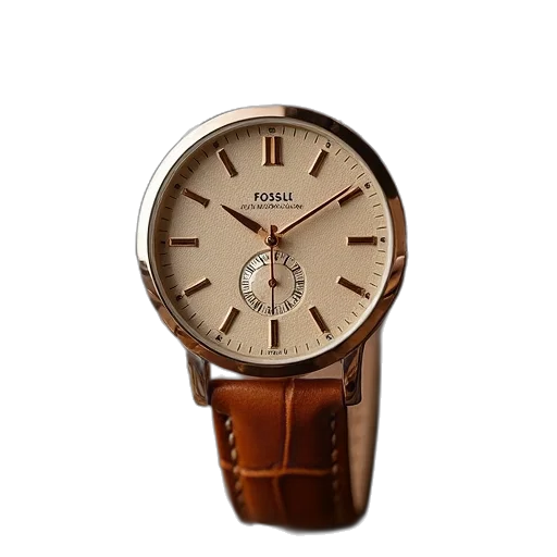 fossil, fairfield, tan, watch transparent PNG cut-out