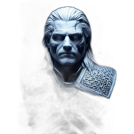 face, mask, sword, staff, fantasy art, concept art, photorealistic, 3d render transparent PNG cut-out