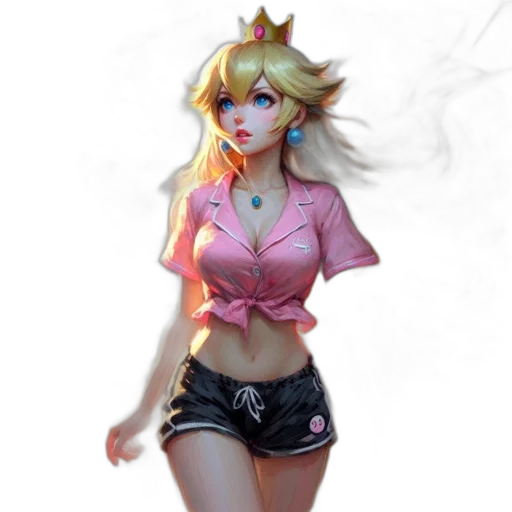 staff, dress, crown, concept art, fantasy art, pixel art, 3d render, pastel transparent PNG cut-out