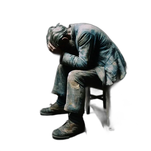 jacket, photorealistic, 3d render, concept art, elderly, man, his, head transparent PNG cut-out
