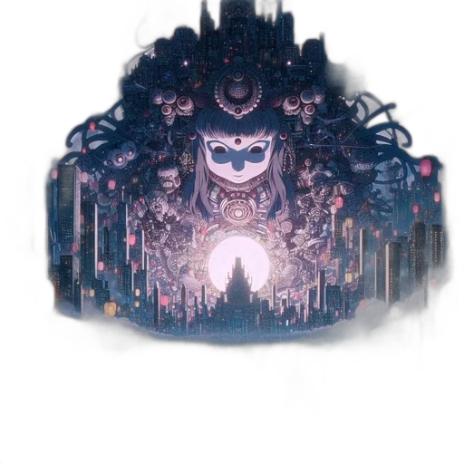crown, mask, robot, face, concept art, fantasy art, pixel art, comic book art transparent PNG cut-out