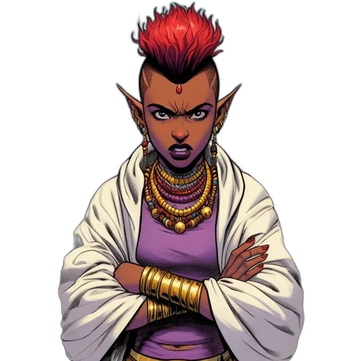 staff, jewelry, jacket, comic book art, concept art, cyberpunk, fantasy art, figure transparent PNG cut-out