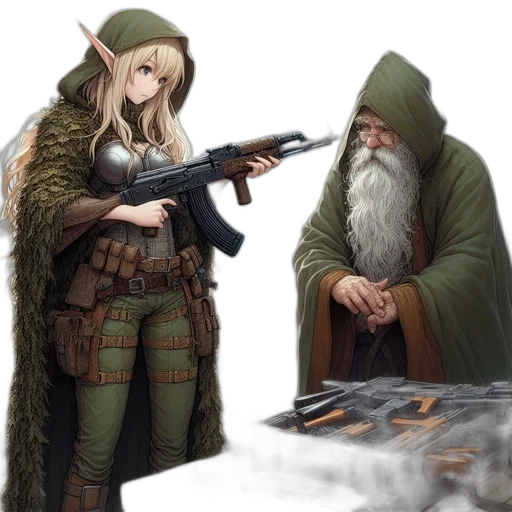 weapon, sword, fantasy art, concept art, comic book art, photorealistic, fire, forest transparent PNG cut-out