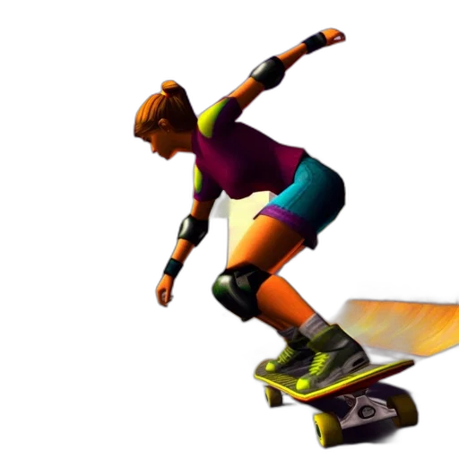 3d render, concept art, photorealistic, vaporwave, neon, colorful, animated, woman transparent PNG cut-out