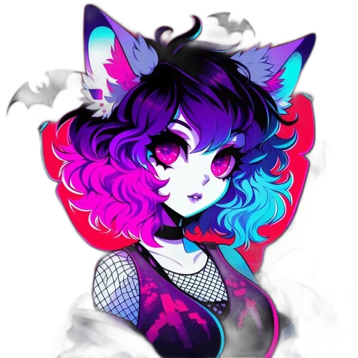 mask, creature, staff, pixel art, fantasy art, vaporwave, anime, neon lights transparent PNG cut-out