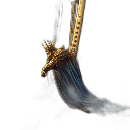 sword, staff, dragon, weapon, fantasy art, concept art, 3d render, photorealistic transparent PNG cut-out