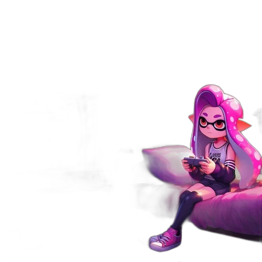 weapon, jacket, dress, staff, concept art, 3d render, vaporwave, pixel art transparent PNG cut-out