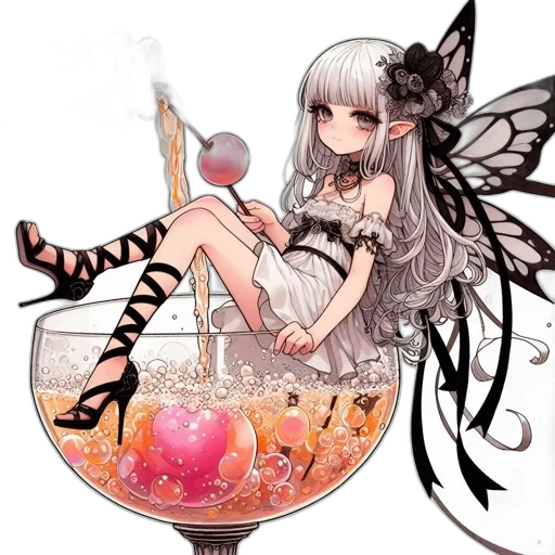 dragon, staff, food, dress, fantasy art, pixel art, concept art, anime transparent PNG cut-out