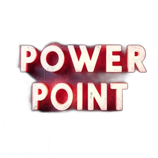 3d render, text, power, point transparent PNG cut-out