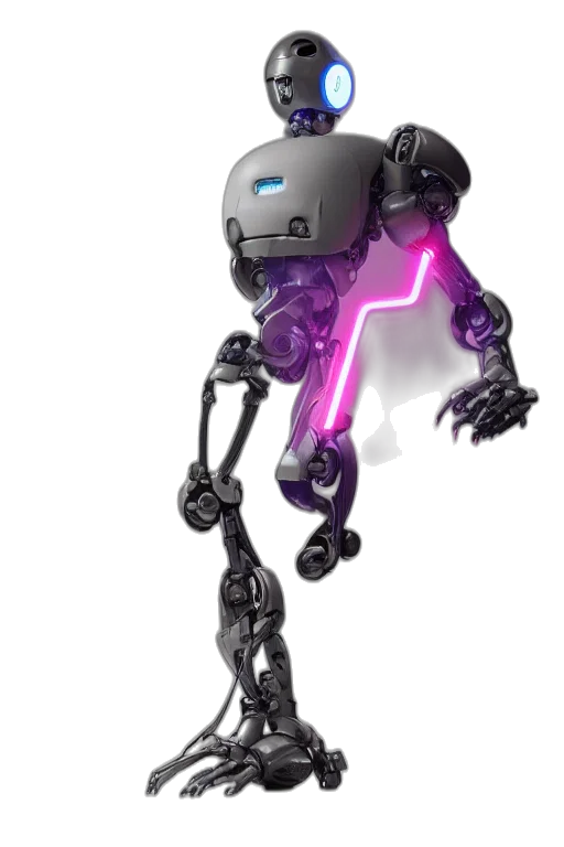 robot, weapon, staff, creature transparent PNG cut-out